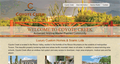 Desktop Screenshot of coyotecreektucson.com